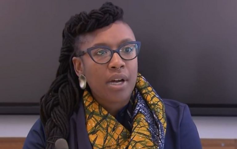 E. Tendayi Achiume, the UN Special Rapporteur on contemporary forms of racism, racial discrimination, xenophobia and related intolerance, during her press conference Monday